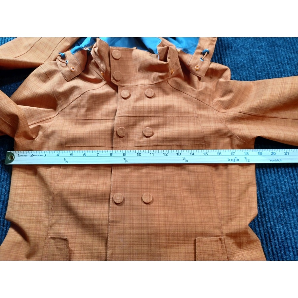 REI MADRONA Orange‎ Plaid Waterproof  Hooded Jacket Women's S - Picture 13 of 13